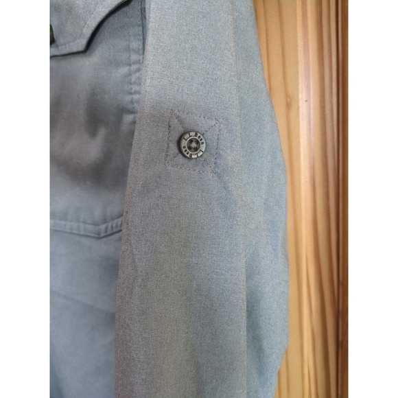 L L Bean Mens Shirt Olive Green Long Sleeve Sz M No Fly Zone Fishing Hiking $99 - Picture 11 of 16